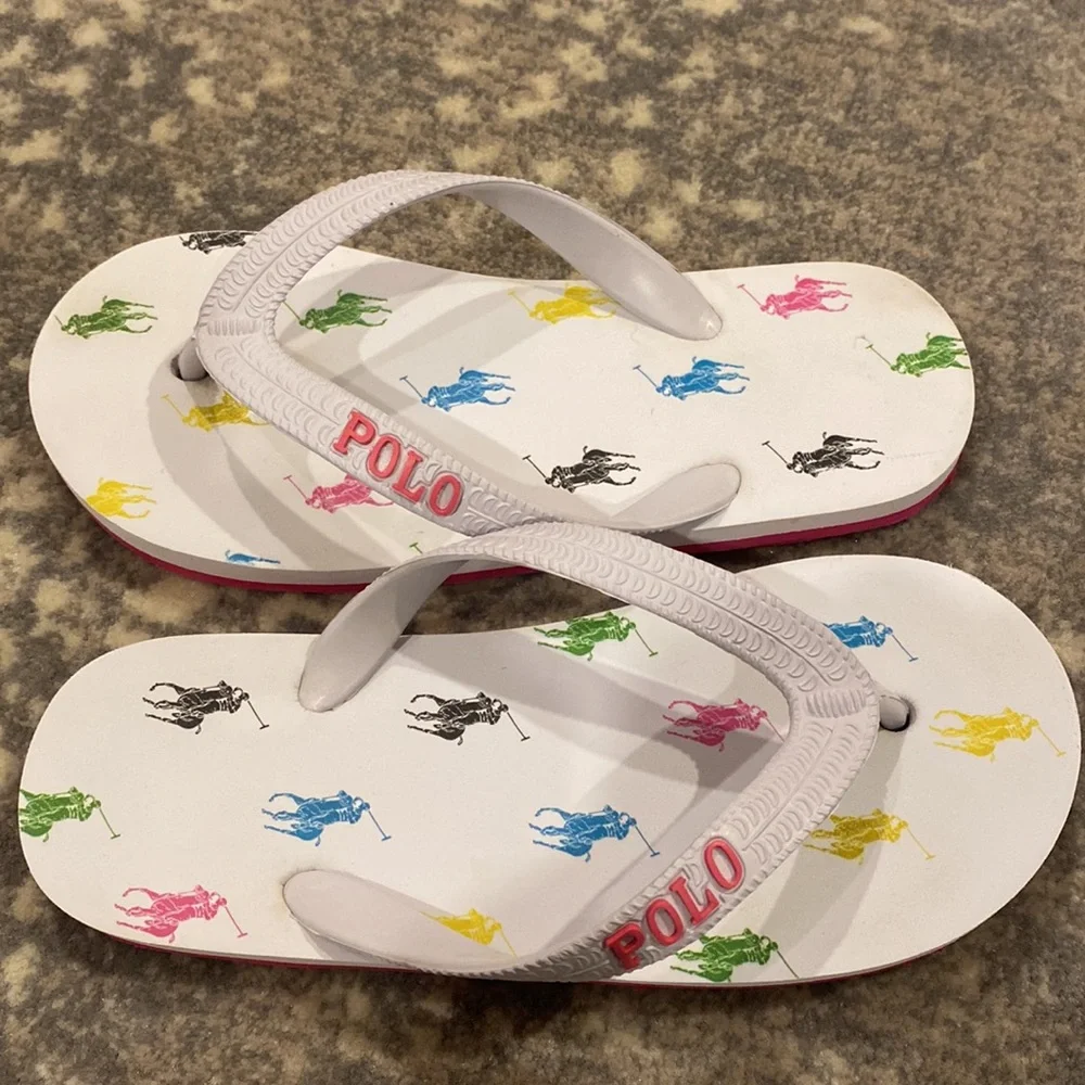 POLO KIDS FLIP FLOPS SIZE 11 LITTLE GIRLS - Picture 5 of 9